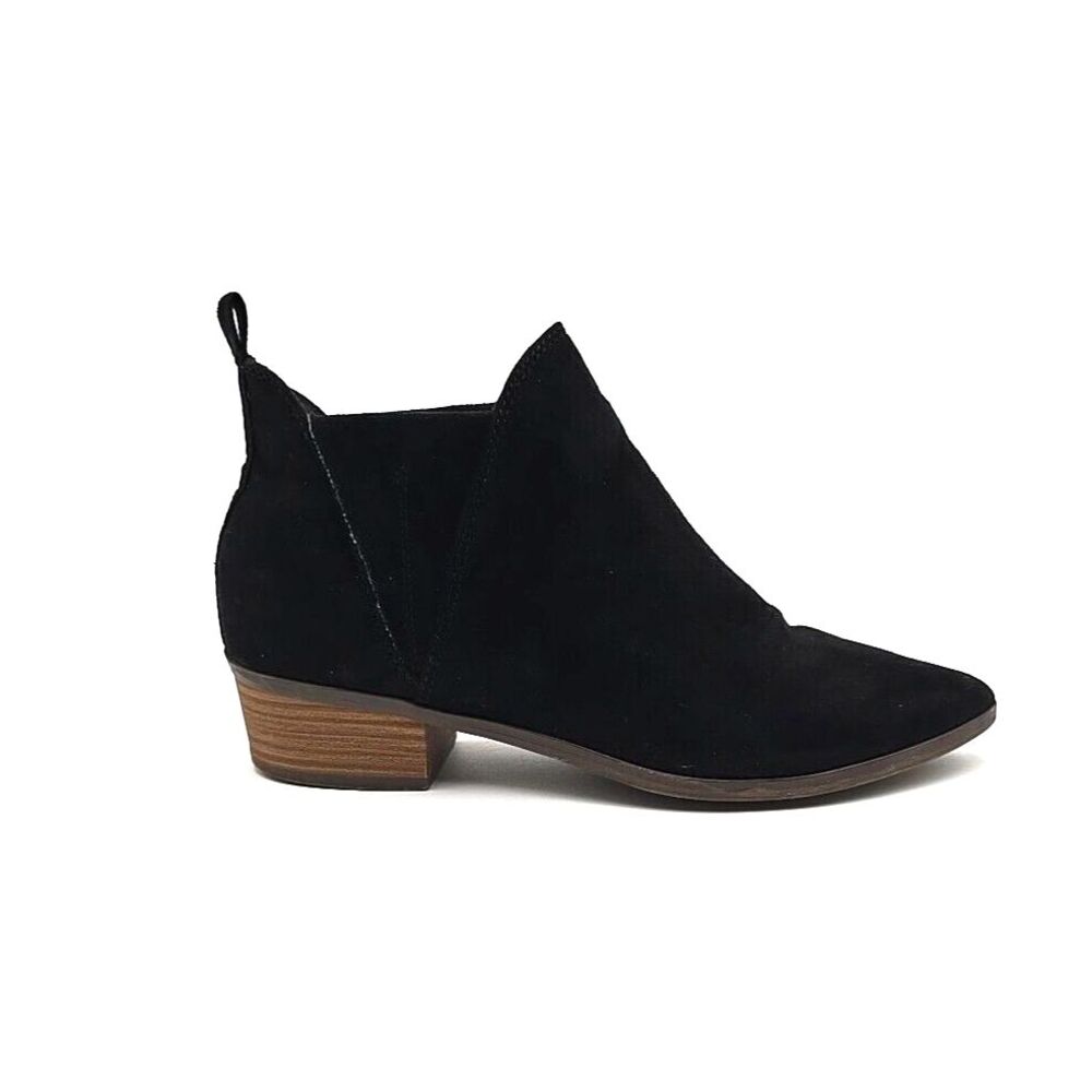 American Eagle Outfitters Black Faux Suede Ankle Booties Boots, Slip On, Size‎ 7